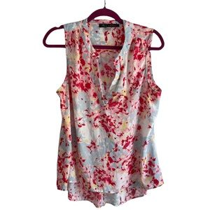 Rose & Olive Floral Sleeveless Blouse
